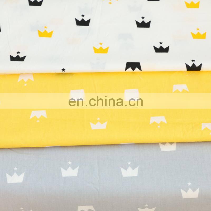 Cartoon Crown cotton printed fabric 1.6m wide kindergarten baby bed sheet quilt cover all cotton fabric wholesale