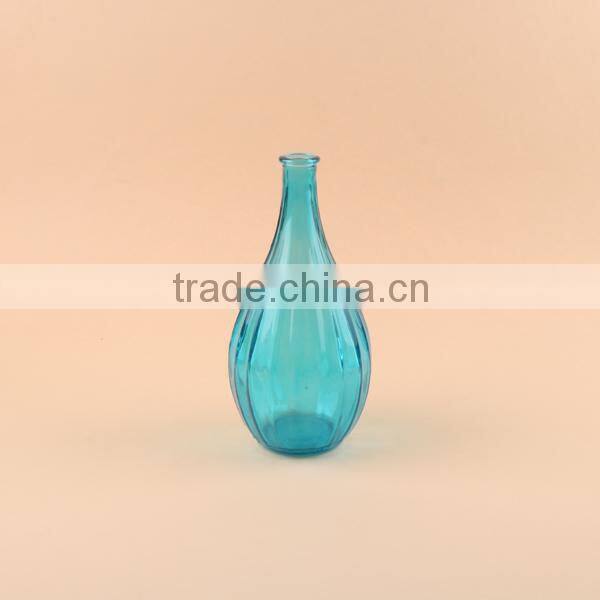 colorful stripe glass flower vase