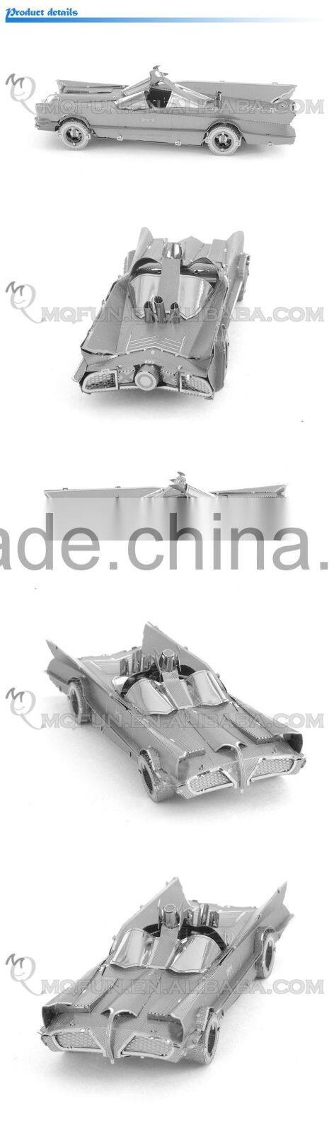 Piece Fun 3D Metal Puzzle marvel the avenger super hero BATMAN V SUPERMAN BATMOBILE BAT-SIGNAL Adult DIY model educational toy