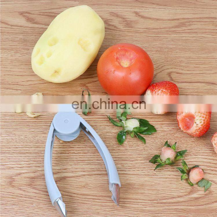 Amazon Hot Sell Kitchen Accessories Strawberry Stem Separator Fruit Corer Stalks Stems Remover Strawberry Huller