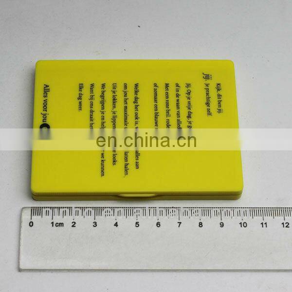 Double Sides Pocket Mirror Black Plastic Portable Makeup Mirror