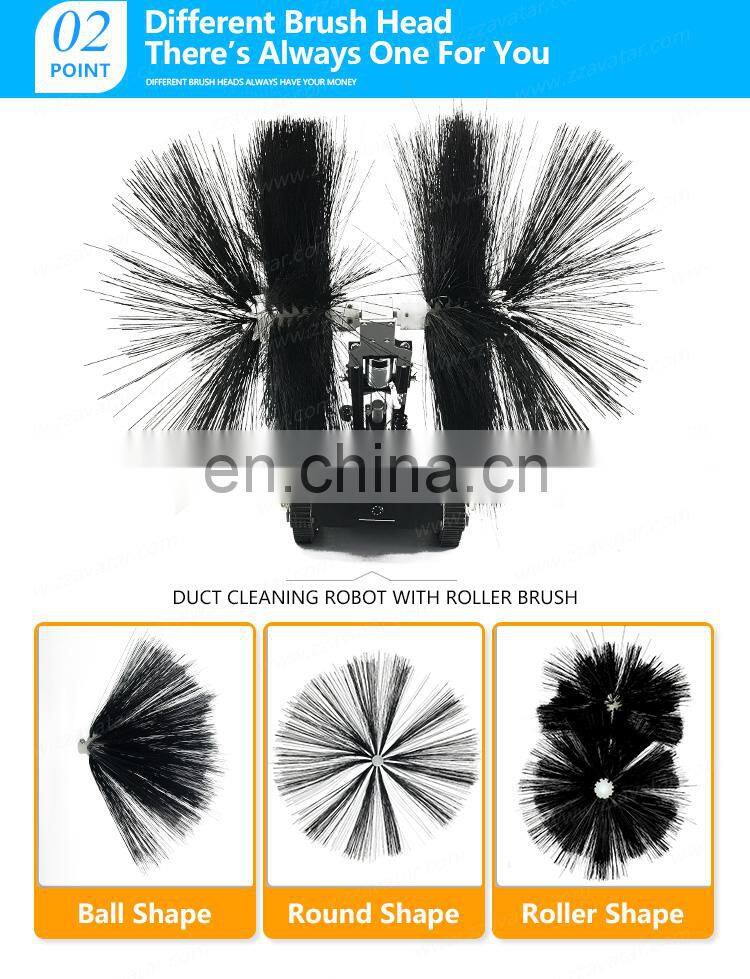 Remote control gas duct/air condition pipe washing equipment robot duct cleaning machine for sale