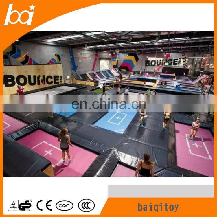 Low price kids indoor trampoline park,jumping bed foam pit and Obstacle Course American Ninja warrior