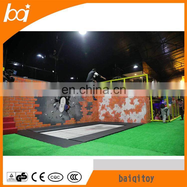 Low price kids indoor trampoline park,jumping bed foam pit and Obstacle Course American Ninja warrior