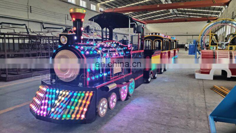 New Designed Park Attractions Ride Electric Trackless Train Ride For Sale