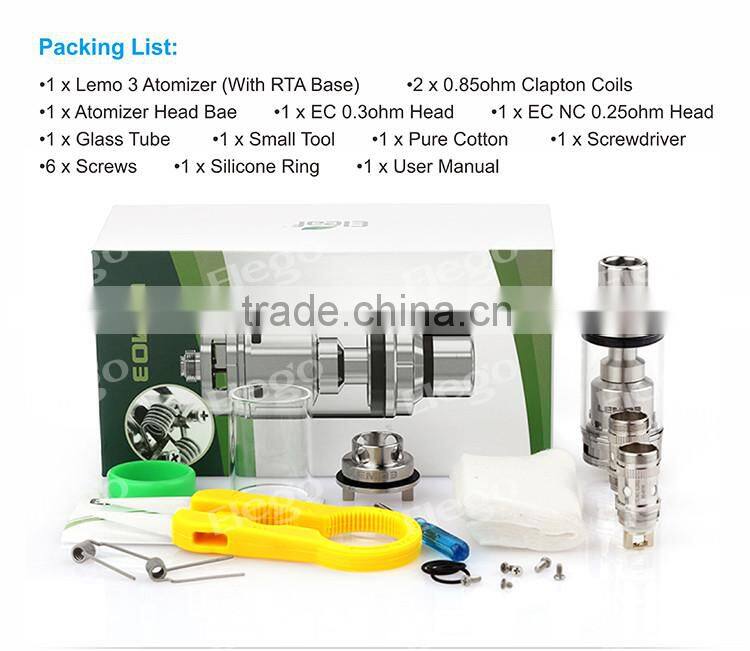 alibaba wholesale Original Eleaf Lemo 3 Atomizer/ Elego new items lemo 3 tank with fast shipping
