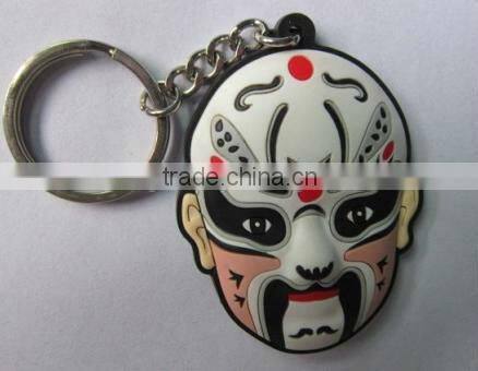 custom shaped rubber keychain, printed soft PVC fill keychain