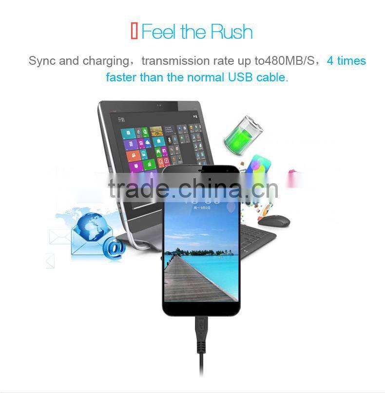 Android 5pin White 1M USB Micro Cable Sync 6ft Charging For Samsung Cable HS