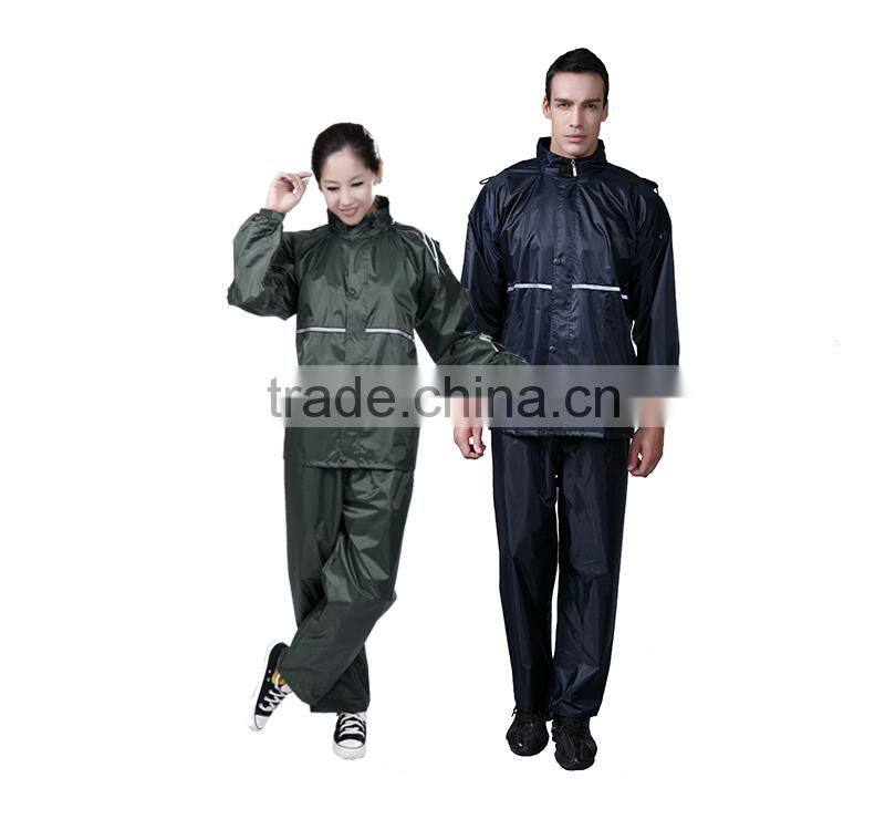 Water-proof 170T polyester/PVC rain jacket