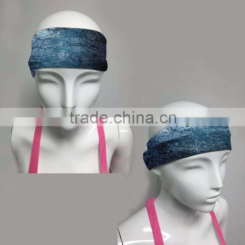 Latest women volleyball sport decorative headband fancy design hairband, Fashion sports lycra/polyester elastic headband