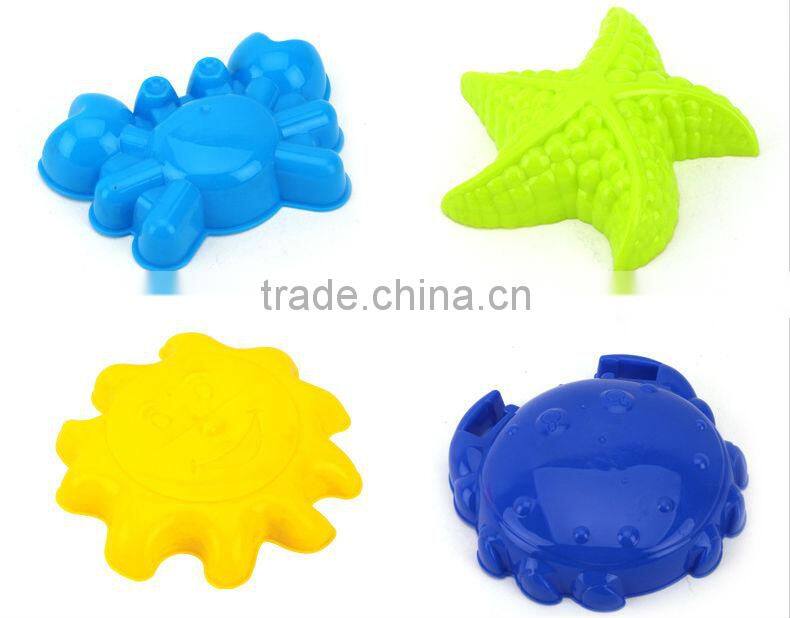 Summer Funny Beach Toys In Mesh Bag Plastic Beach Buckets And Spades Toy 10 PCS/Set
