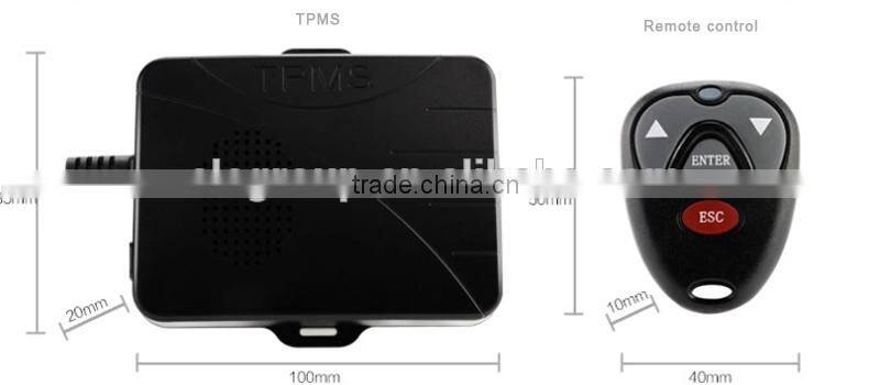 TPMS tire pressure monitoring system with 4 internal sensors, easy install, CE approved