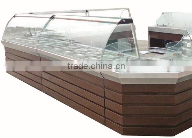 APEX commercial supermarket or store coffee color deli showcase