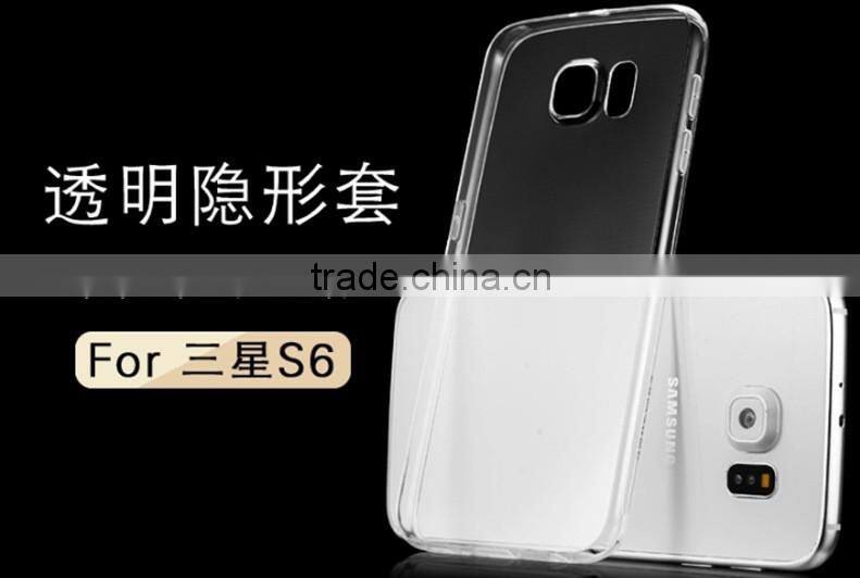 Transparent Back Cover Clear TPU Phone Case for samsung S6 / 6 edge/ S6 edge plus