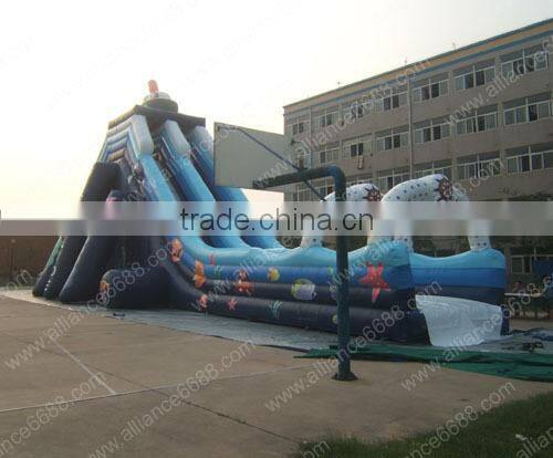 Alliance newest design big inflatable lake water slide for kids and adults