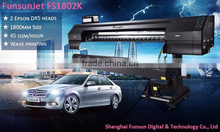 2016 new model FunsunJet FS1802K 1.8m sublimation dx5 head printer with 1440dpi