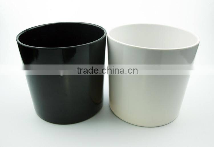 classical design plastic flower pot Straight barrel round melamine flower pot 1424