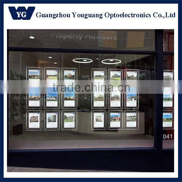 Hotsale: High brightness Double side Advertising display Crystal Acrylic light box CRD