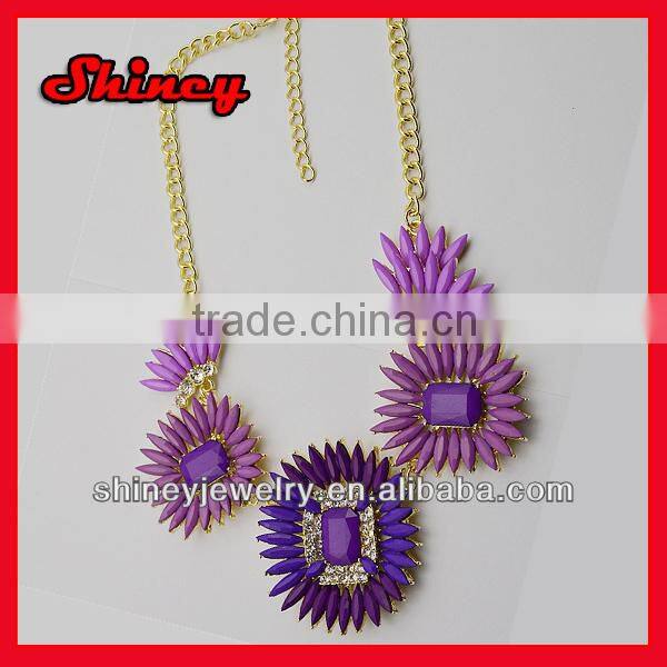 red crystal paved alloy crown nice necklace