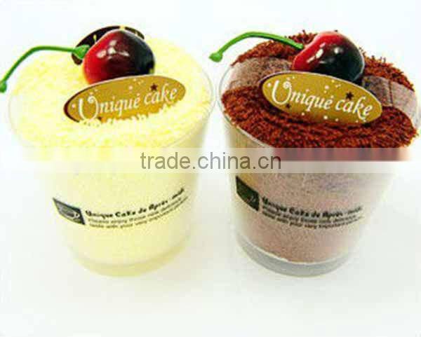 New design cute 100% cotton safe material towel cake