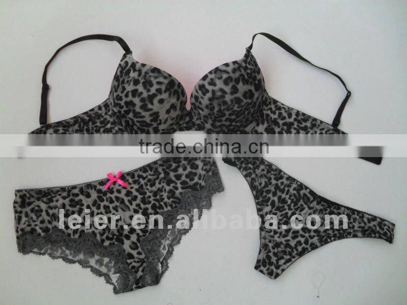 fancy double push-up bra set