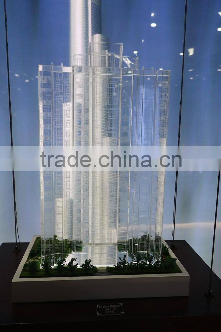 skillful manual crystal building model making