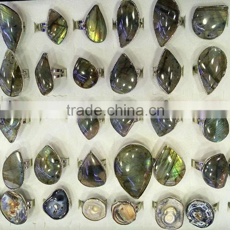 RG1089 Faceted Gemstone ring,Crystal Quartz gold Stacking Ring