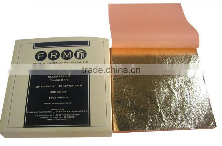 factory italian booklet gold foil imitation gold foil in booklet