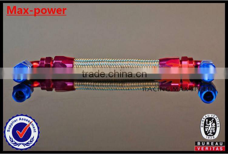 Hot Sale! Oil cooler Hose Fitting 180 degree Push On Hose End AN4 AN6 AN8 AN10 AN12 Blue and Red