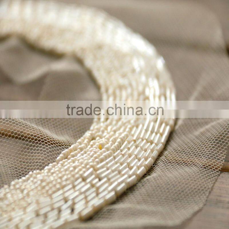 2016 Fine Jewelry Gold bib necklace with pearl, artificial pear statement necklace, simulated pearl pendant necklace for lady