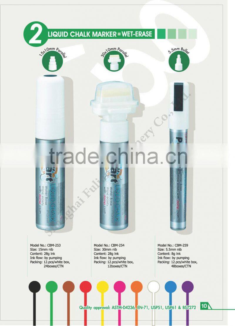3mm wet-wipe liquid chalk