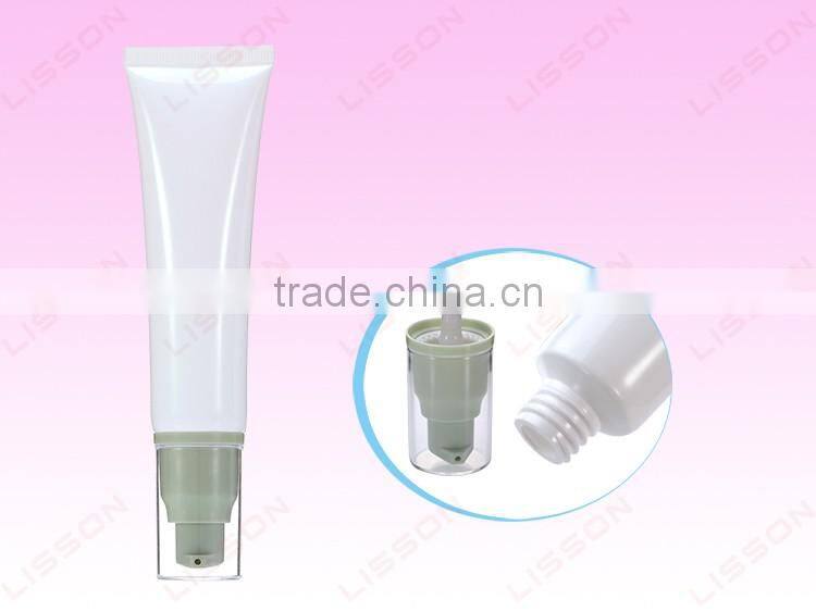 Round Plastic Tube with Airless Pump Head for Cosmetic Usage