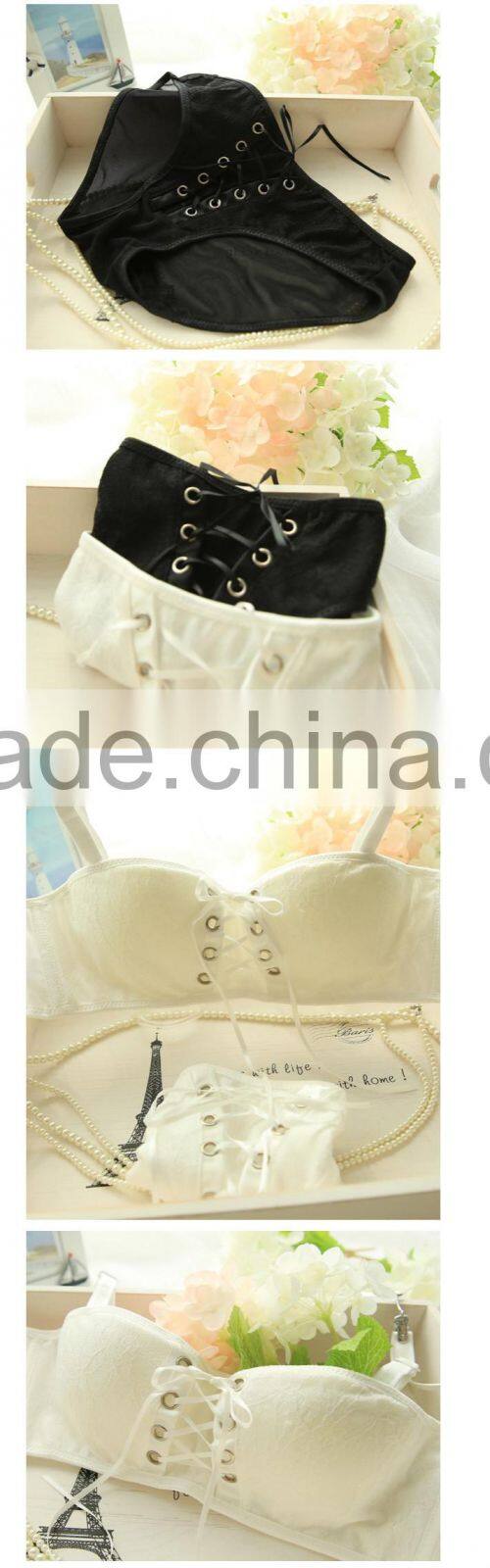 Black Tie-Down Straps Custom Underwear Bra