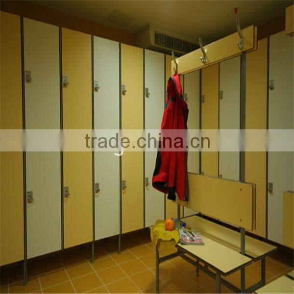 yellow high quality compact laminate locker for gym