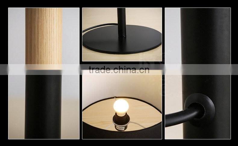 wooden+steel E27*1 table lamp, fabric /cloth desk light contemporary table light
