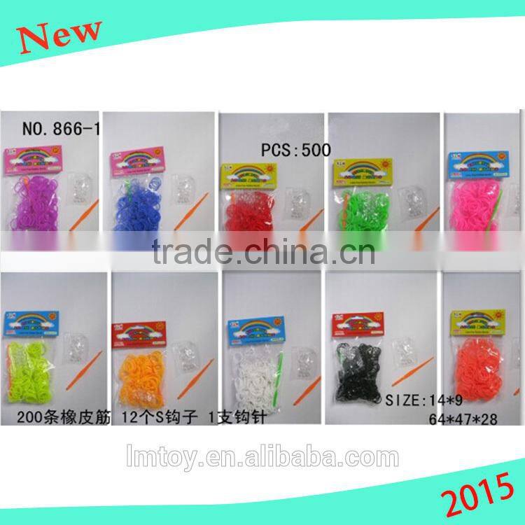 2015 New DIY LOOM BANDS 1200PCS(+1Weaving tools)