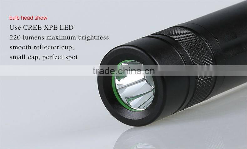 Led Flashlight Use 18650 Lithium BAttery & AAA Battery