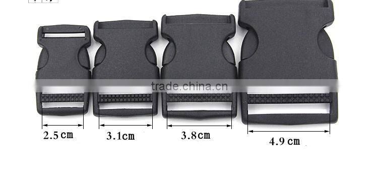 Black Plastic regulating buckle High Cost Performance Plastic Buckle for Bags&Belt in Different Sizes