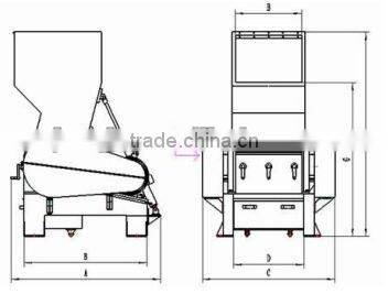 350-450KG/H plastic shredder zhangjiagang machinery