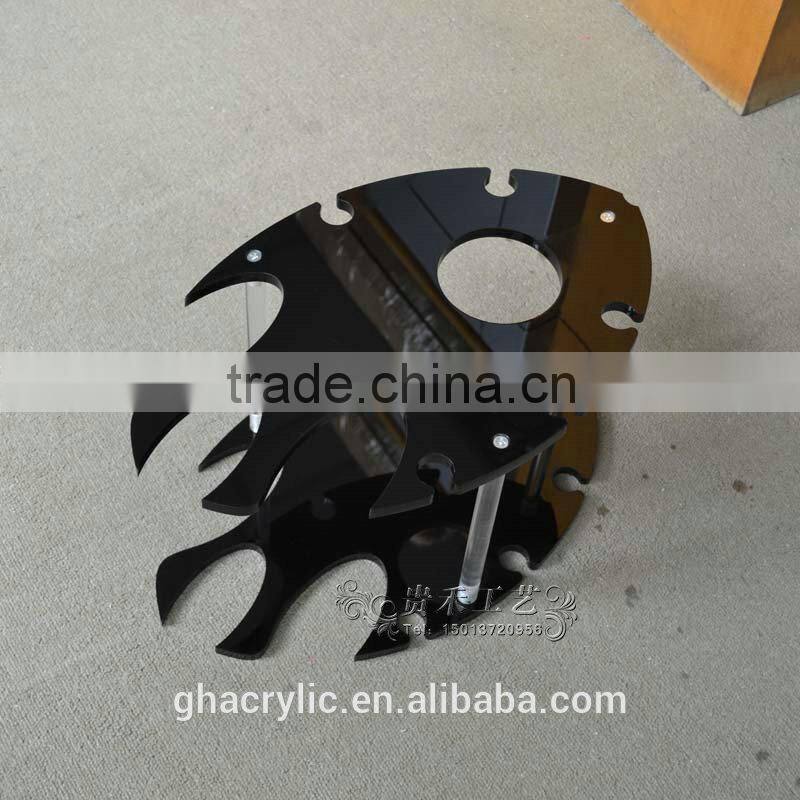 GH-RZ242 black acrylic wine display rack,modern acrylic wine display rack