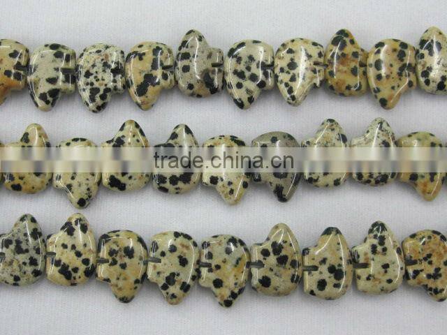 Wholesale 13 x 18mm Dalmatine jasper bear beads