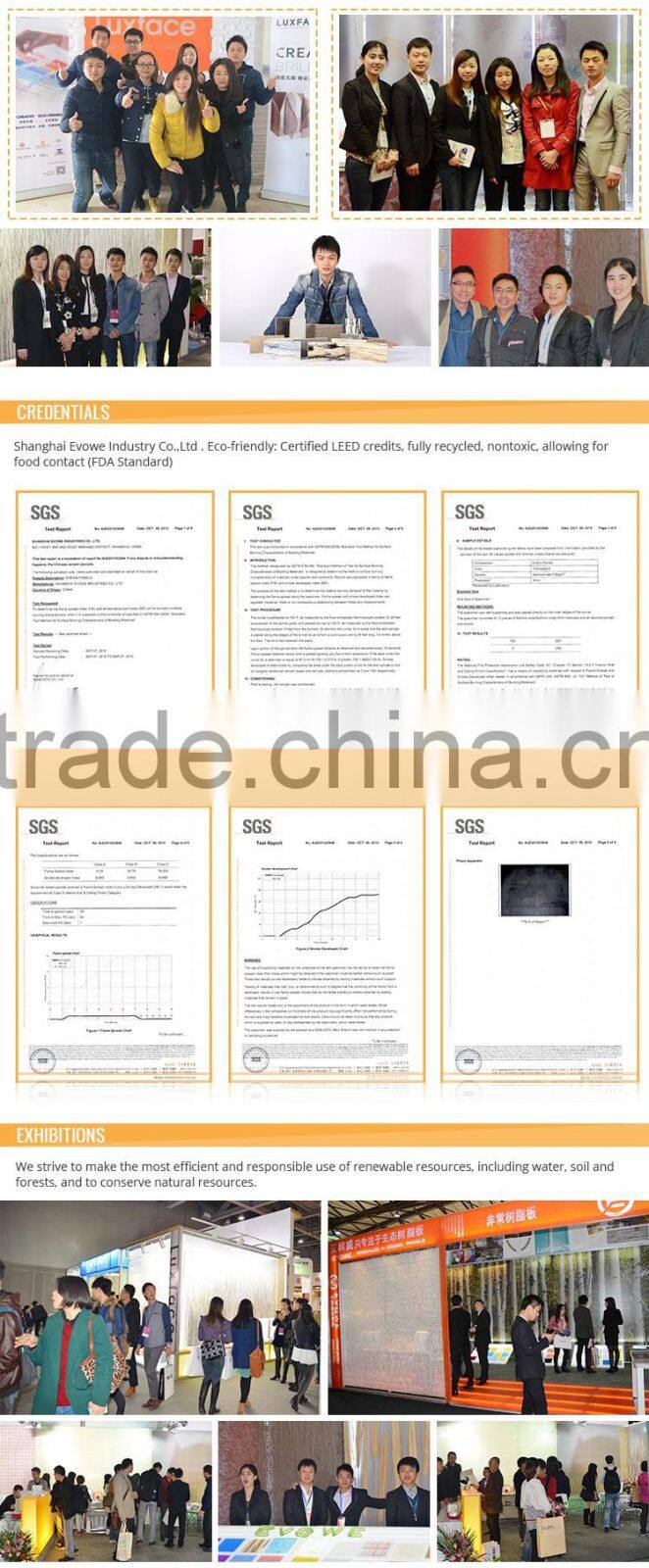 Recycled professional universal solid surface translucent artificial stone