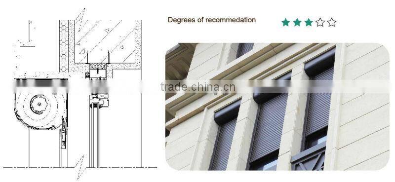 Motorized roller shutter window with aluminum foam slats