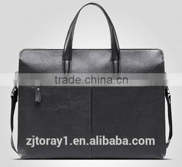 Men Soft Leather Messenger 14'' Laptop Briefcase Document File Bag