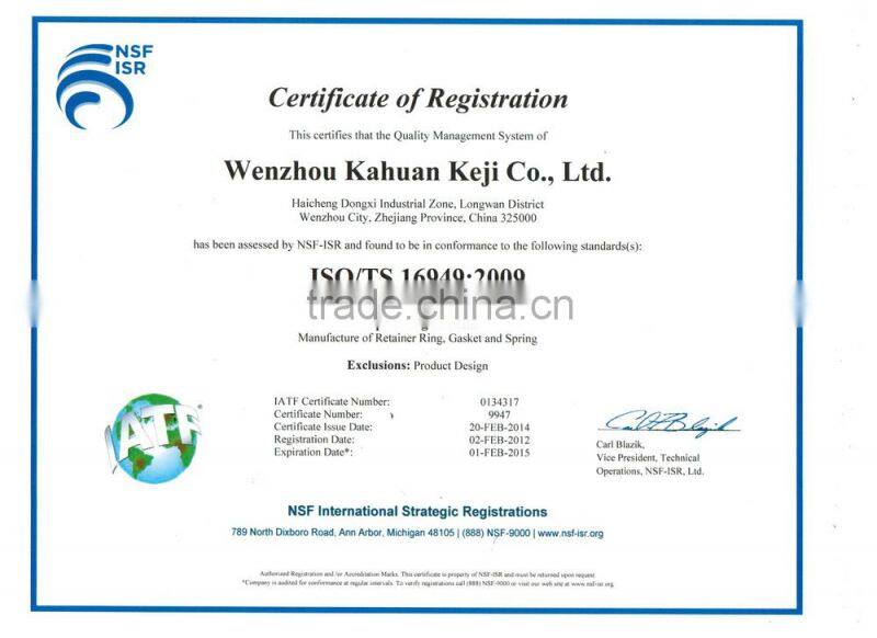 China manufacturer stainless steel wire retainer ring circlip for shaft