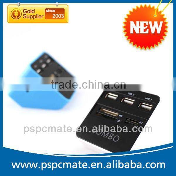 2015 Xmas Gift Computer USB Hub and M2/MS/TF/SD Card Reader with LED logo