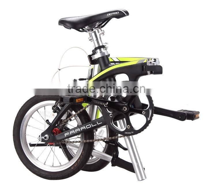New design carbon fiber mini bike,14" folding mini bicycle