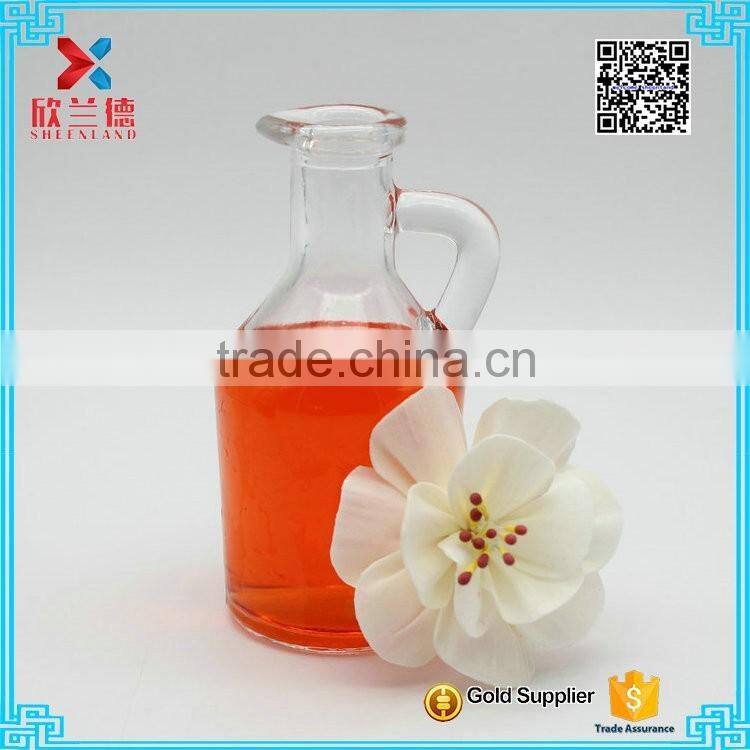 wholesale round unique clear airtight decorative glass wine bottle 100ml