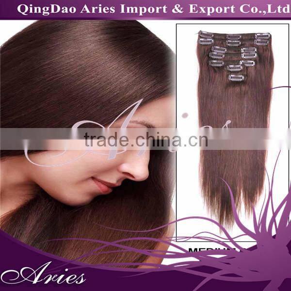 Alibaba supplier 8A grade clip in hair extension human hair extensions clip in hair extensions for black