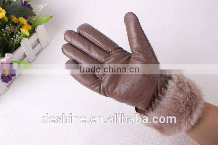 wholesale lady's pu leather gloves ST116